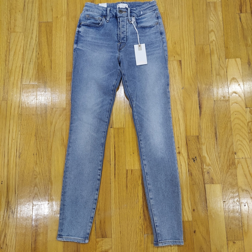 NWT Good American Good Legs Denim Skinny Jeans in Light Blue (Size: 0/25)
